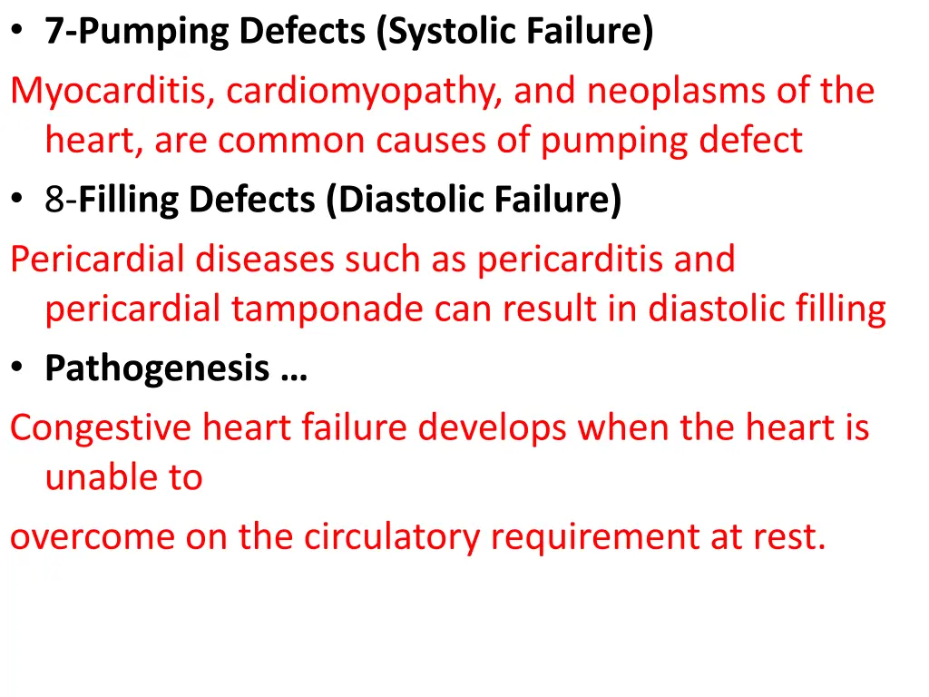 7 pumping defects systolic failure myocarditis