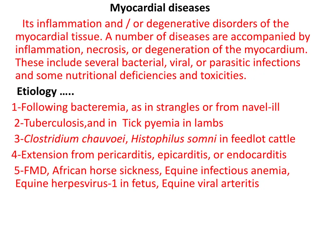 myocardial diseases