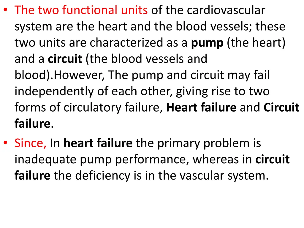 the two functional units of the cardiovascular