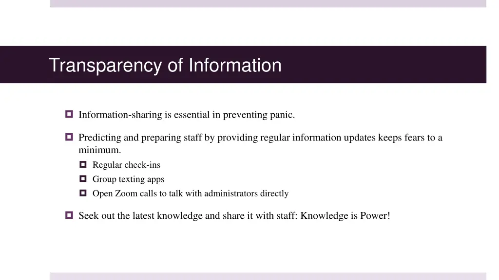 transparency of information