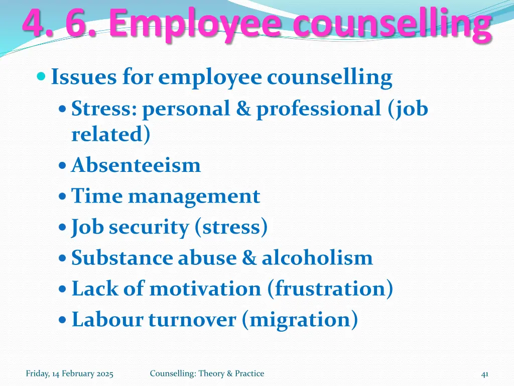 4 6 employee counselling