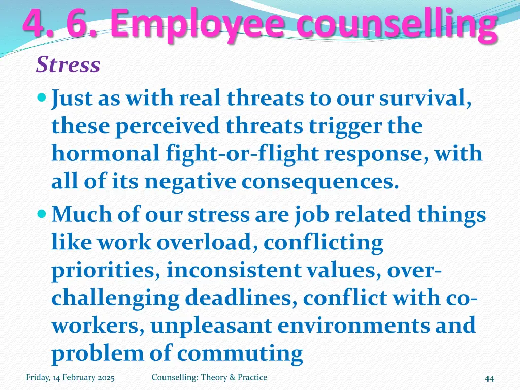 4 6 employee counselling stress just as with real
