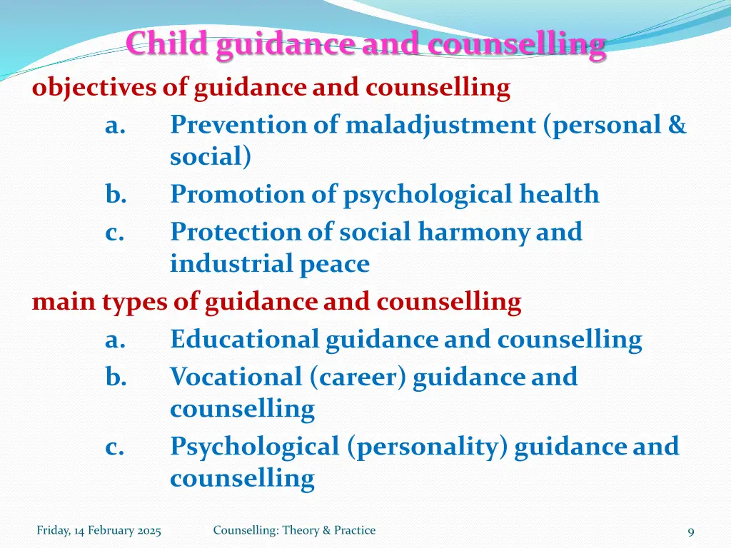 child guidance and counselling 1