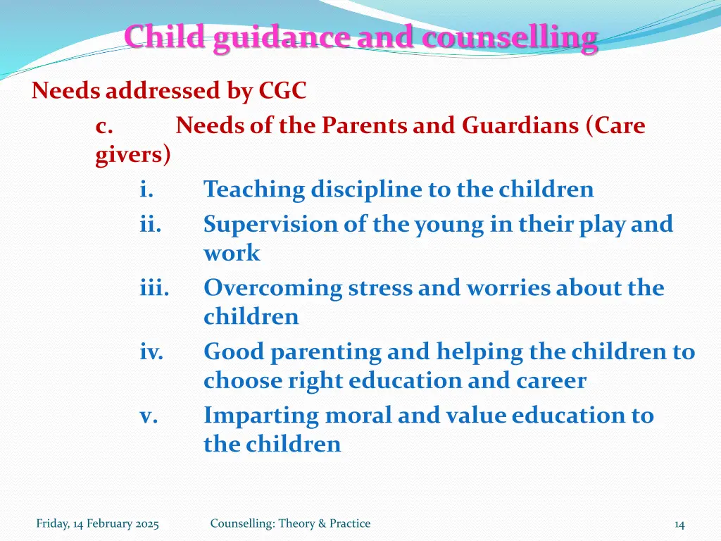 child guidance and counselling 6