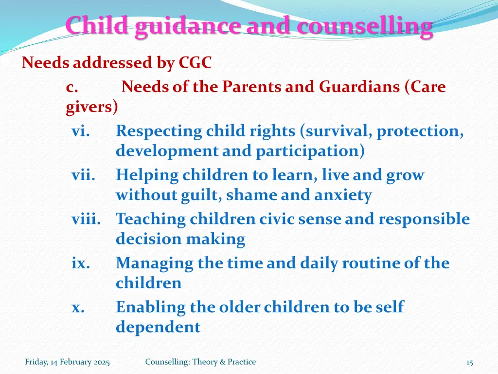 child guidance and counselling 7