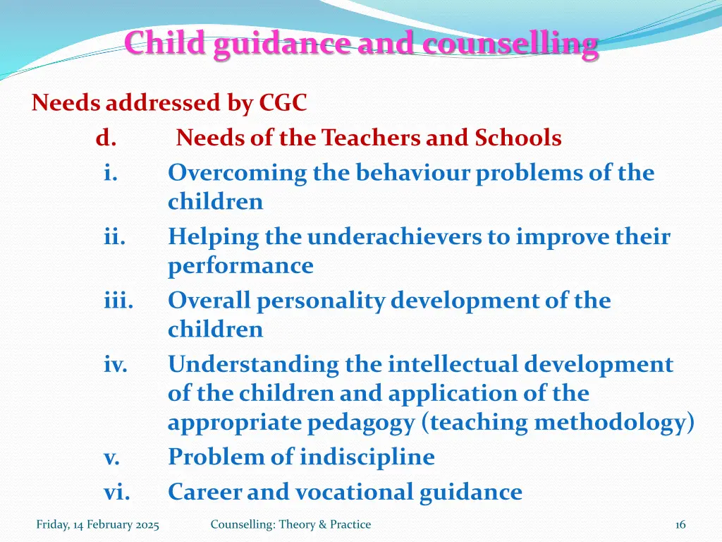 child guidance and counselling 8