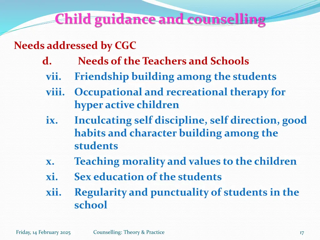child guidance and counselling 9