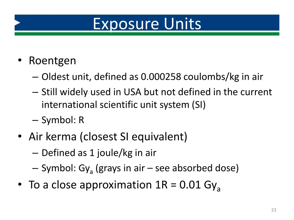 exposure units