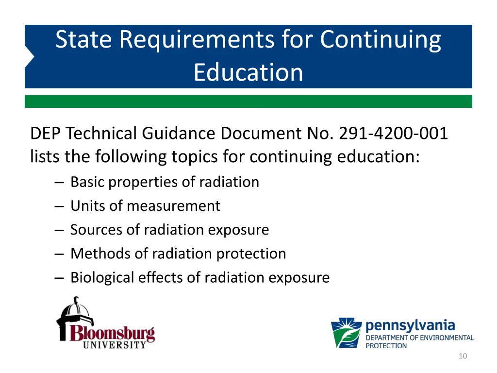 state requirements for continuing education