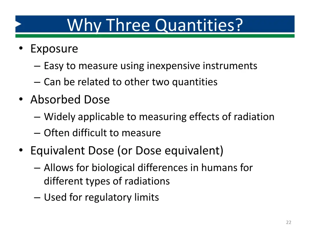 why three quantities