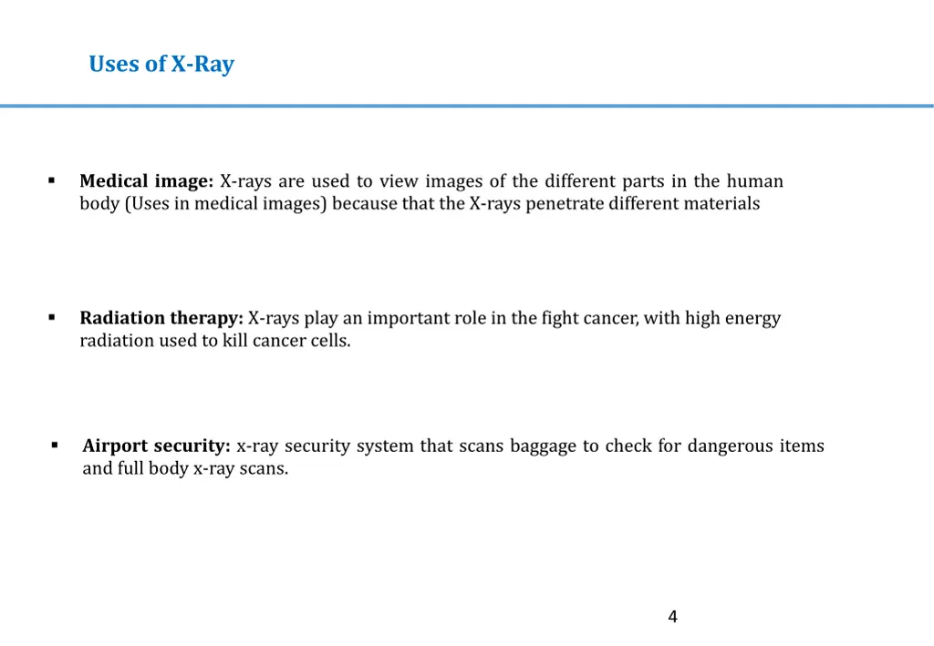 uses of x ray