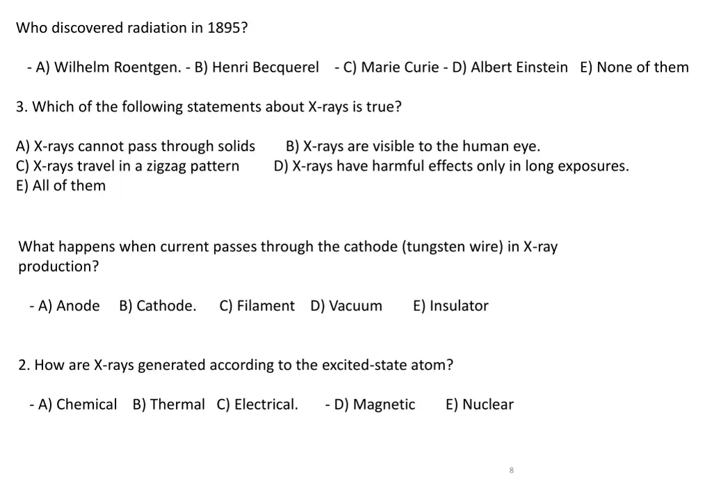 who discovered radiation in 1895