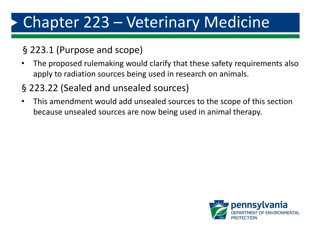 chapter 223 veterinary medicine