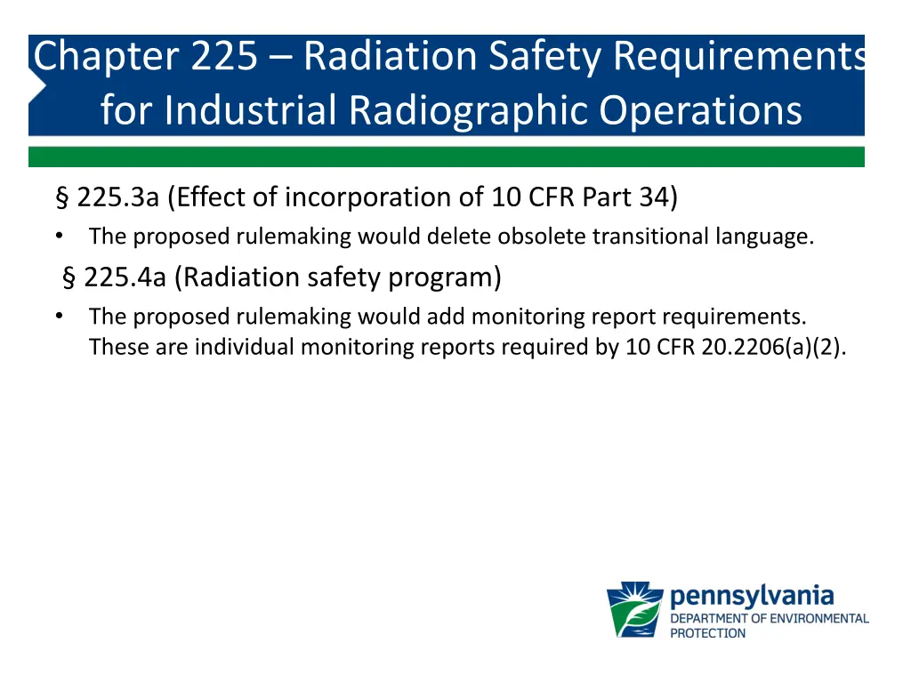 chapter 225 radiation safety requirements