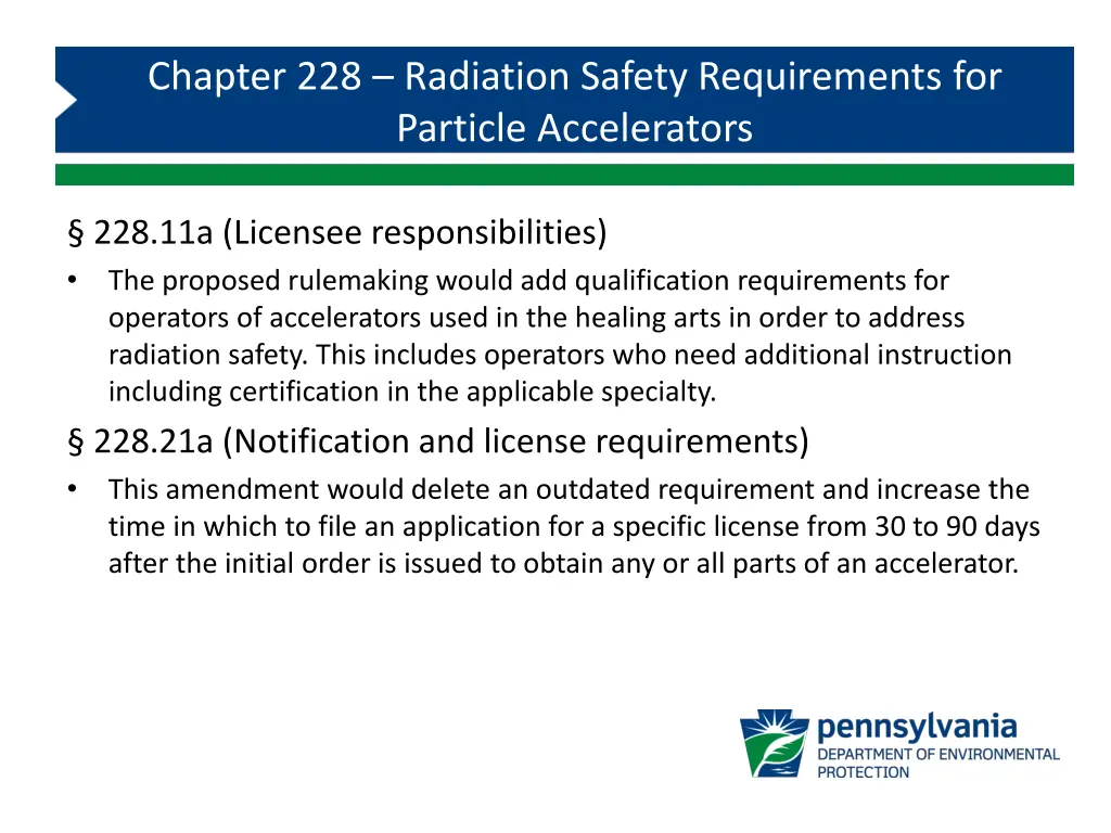 chapter 228 radiation safety requirements
