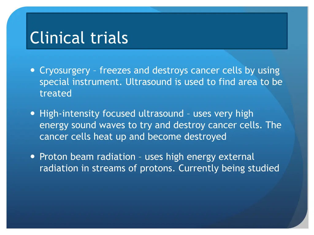 clinical trials