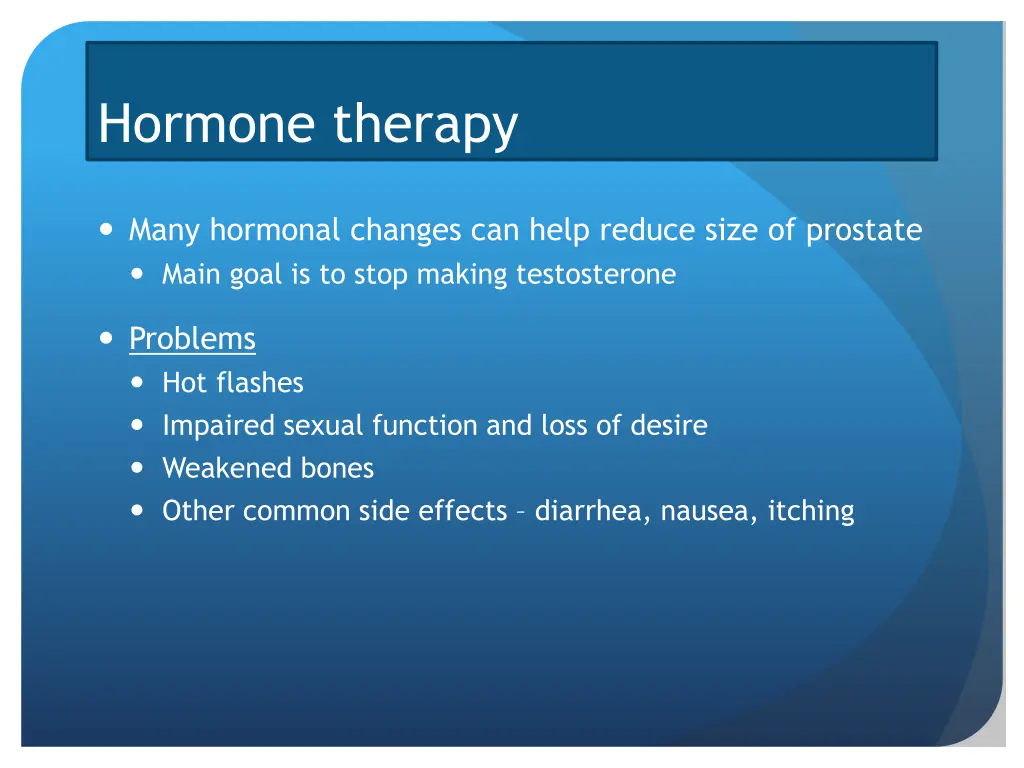 hormone therapy