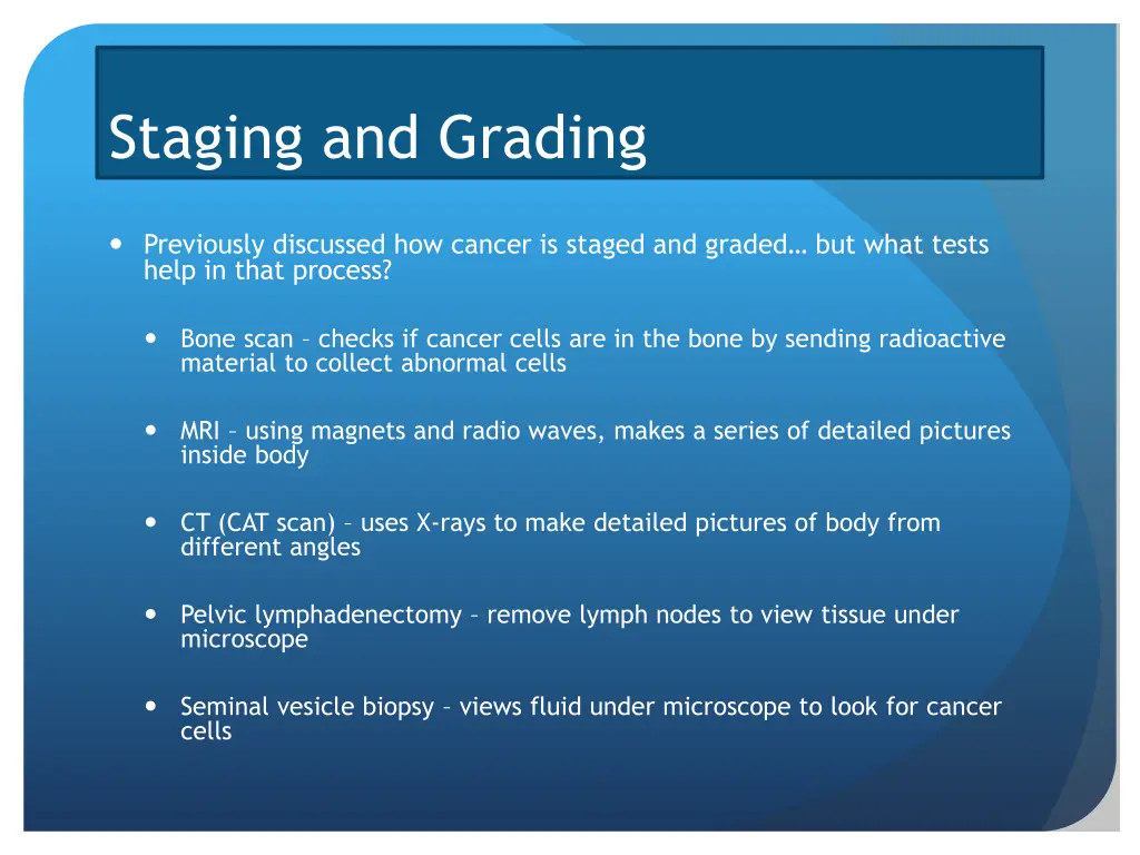 staging and grading