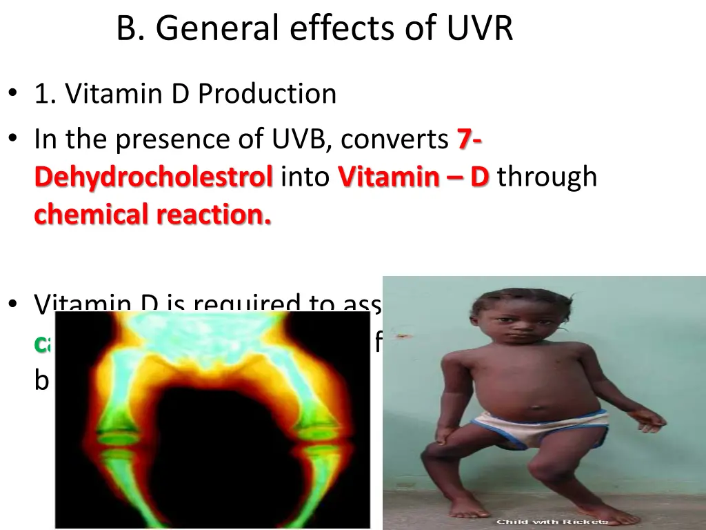 b general effects of uvr