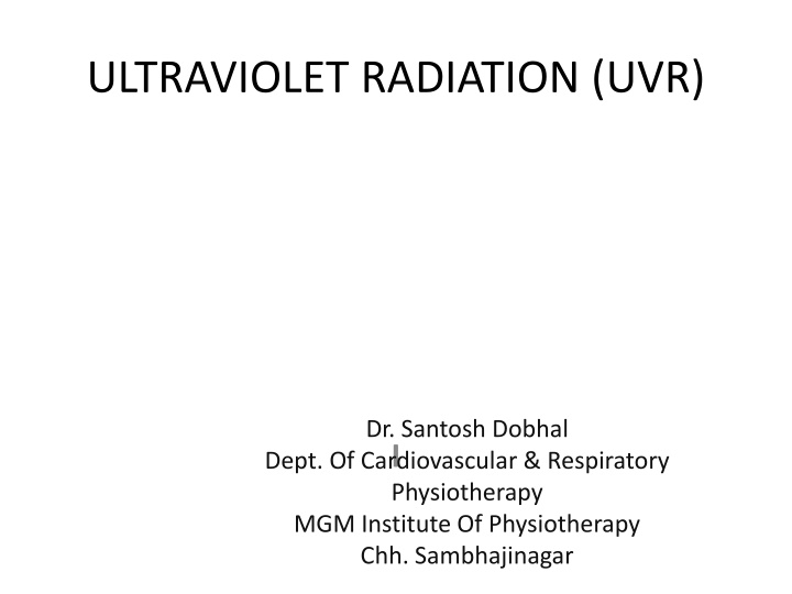 ultraviolet radiation uvr