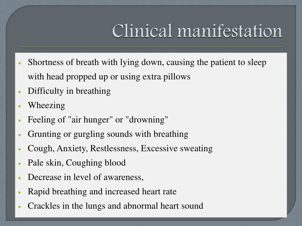 shortness of breath with lying down causing