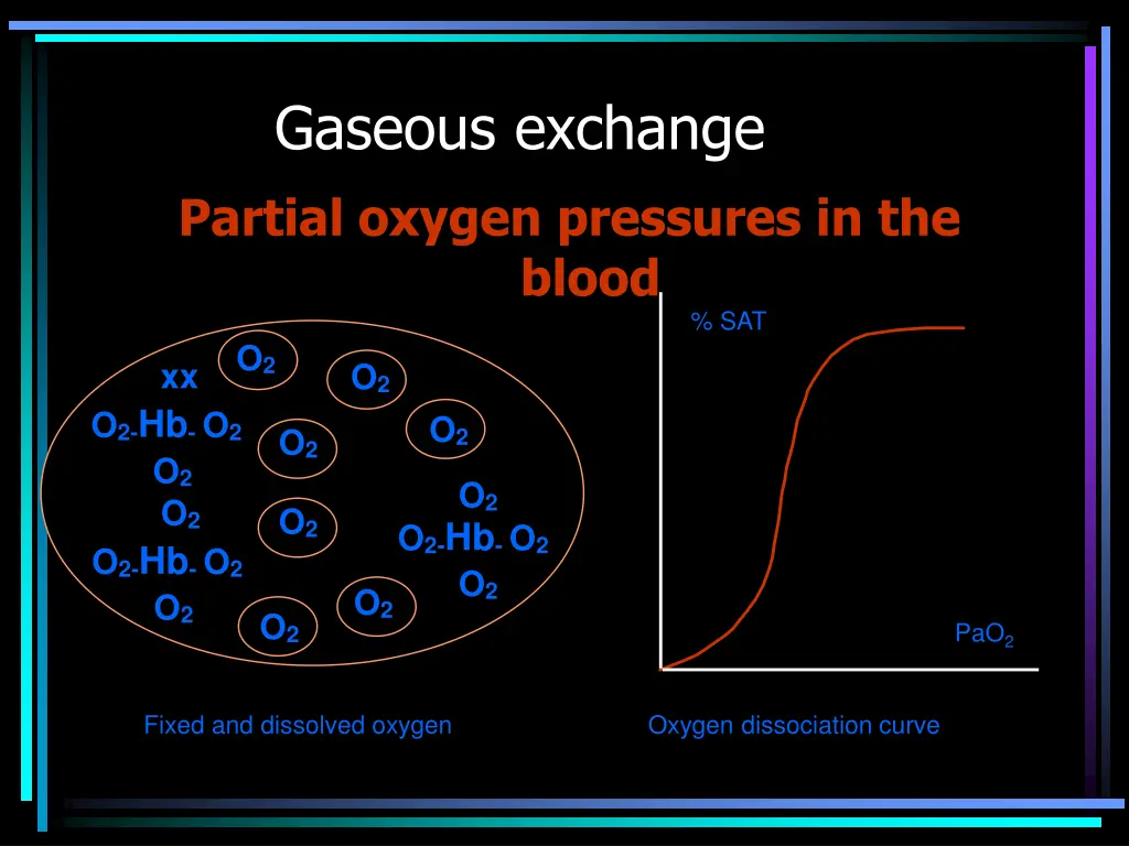 gaseous exchange partial oxygen pressures