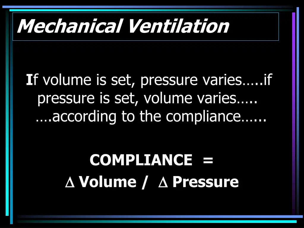 mechanical ventilation 1