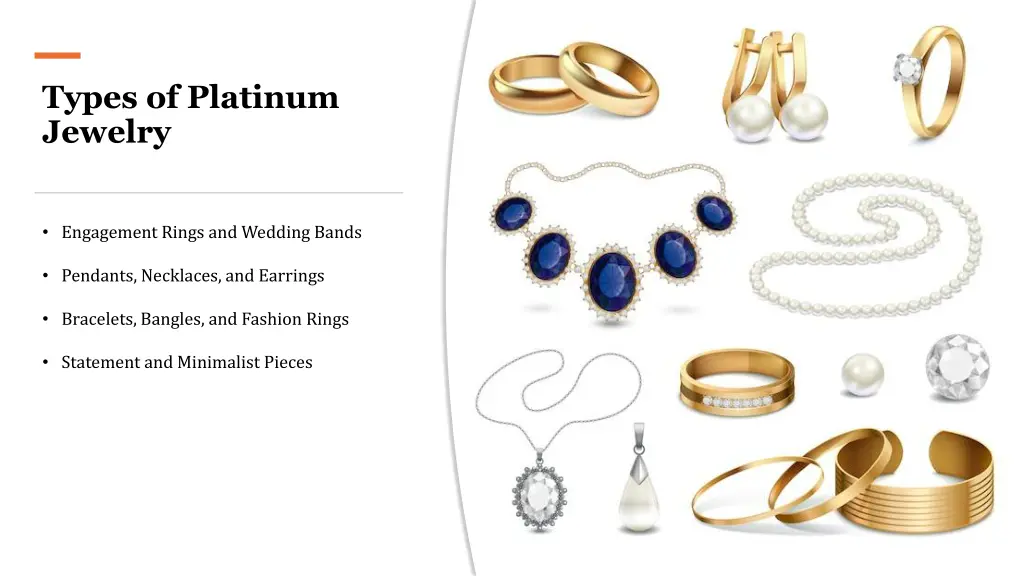 types of platinum jewelry