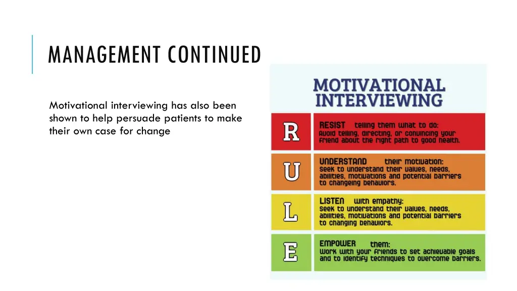 management continued