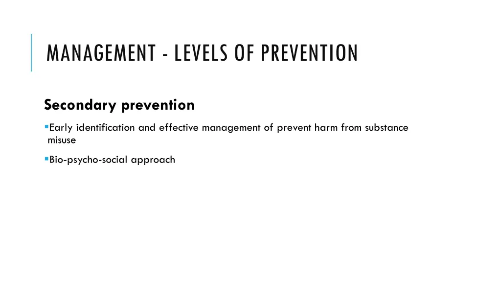 management levels of prevention 1
