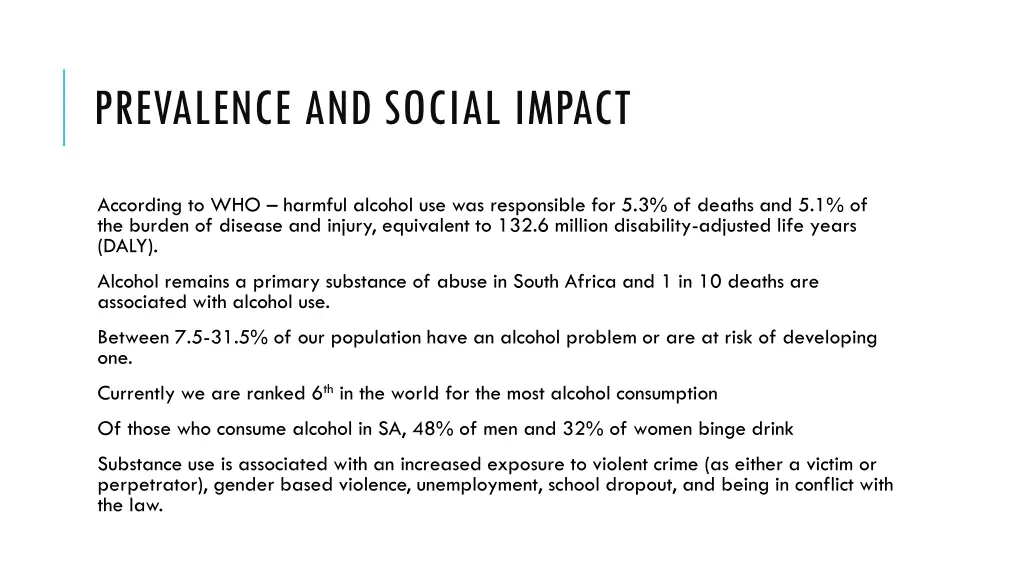 prevalence and social impact