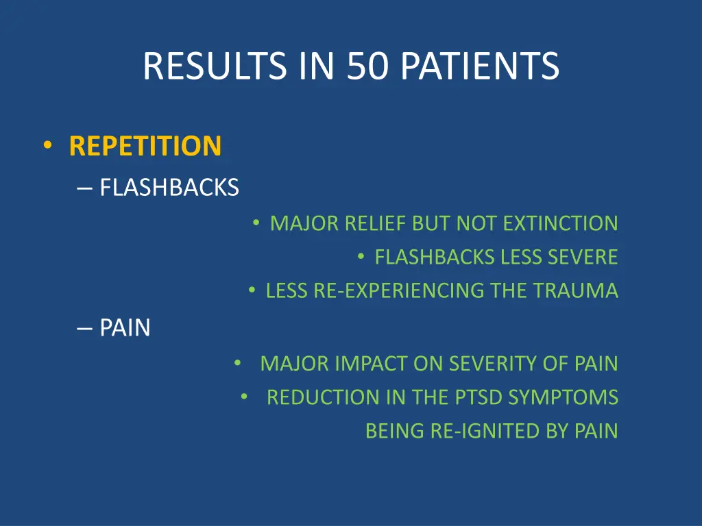 results in 50 patients 2