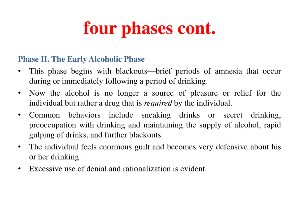 four phases cont