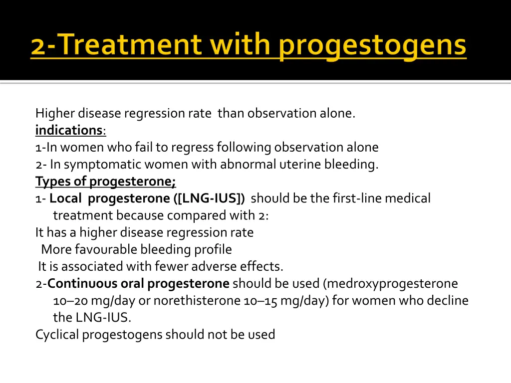 higher disease regression rate than observation