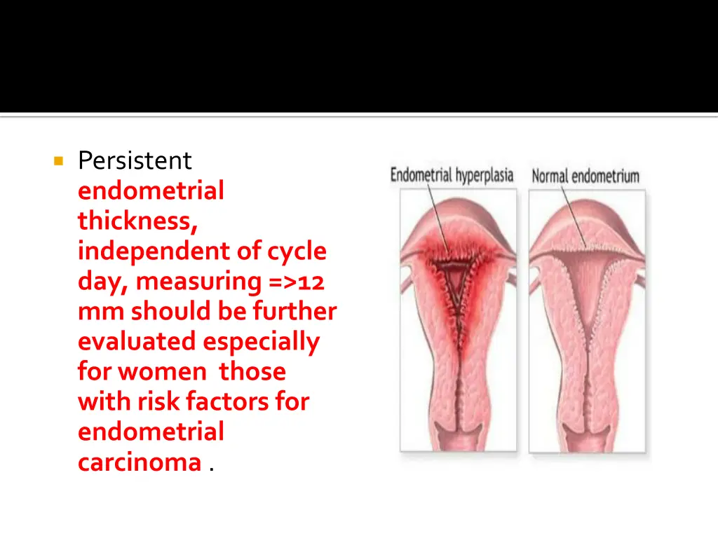 persistent endometrial thickness independent