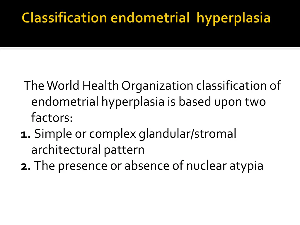 the world health organization classification