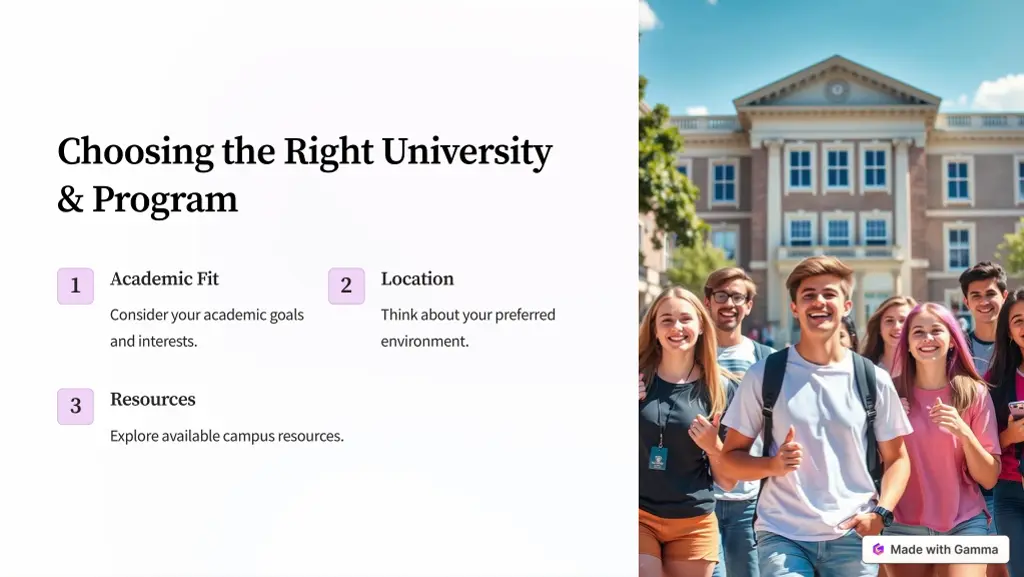 choosing the right university program