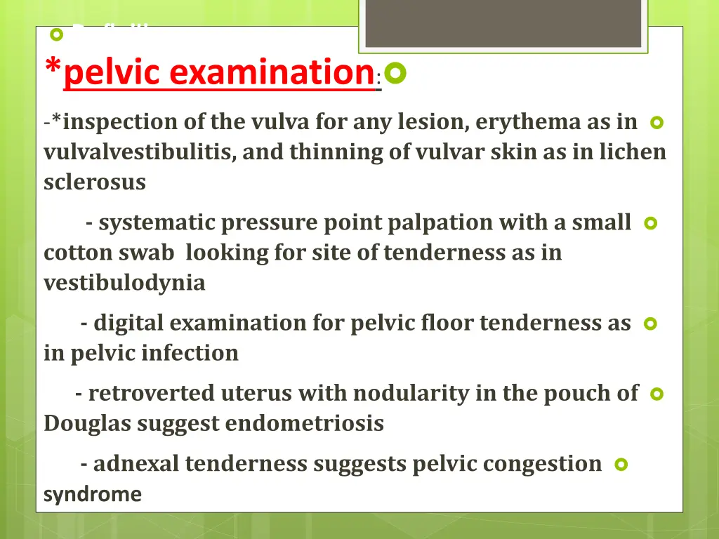 definition pelvic examination