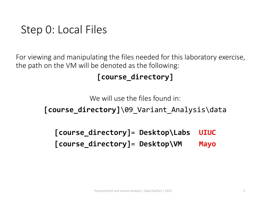 step 0 local files
