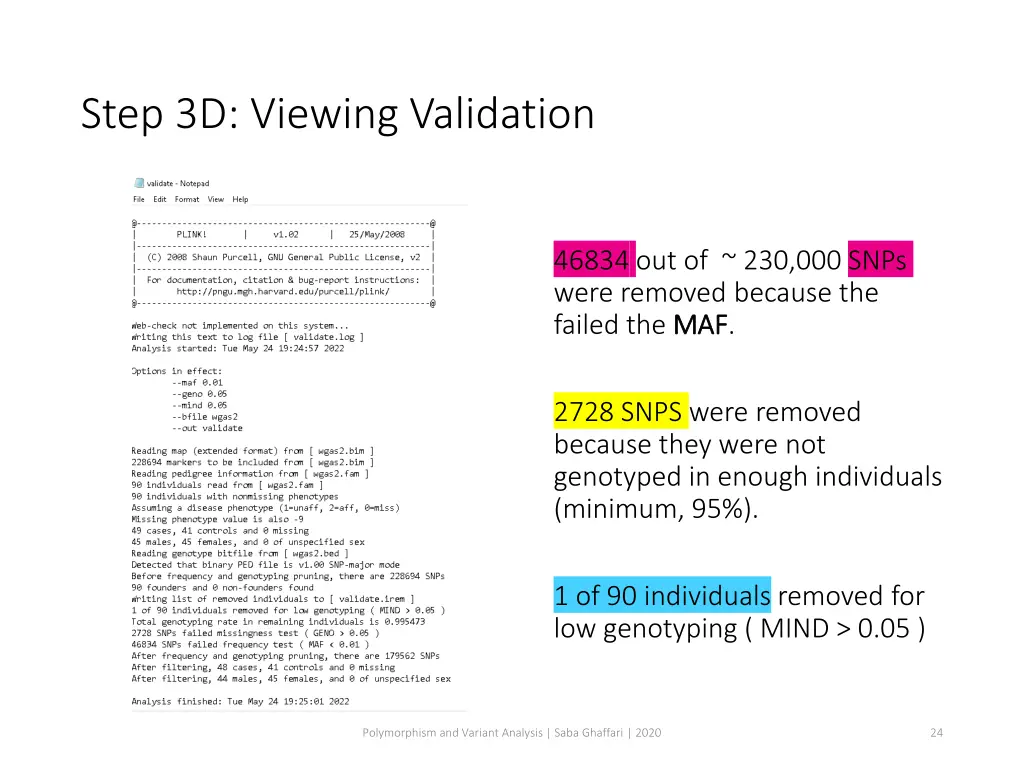 step 3d viewing validation