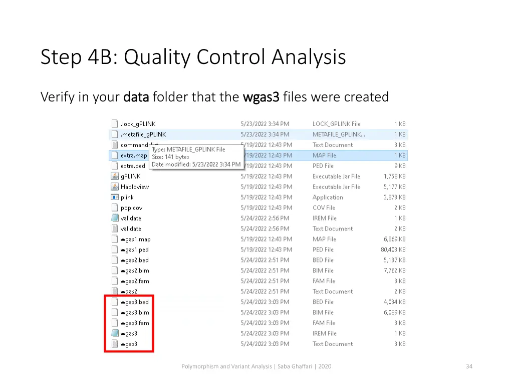 step 4b quality control analysis