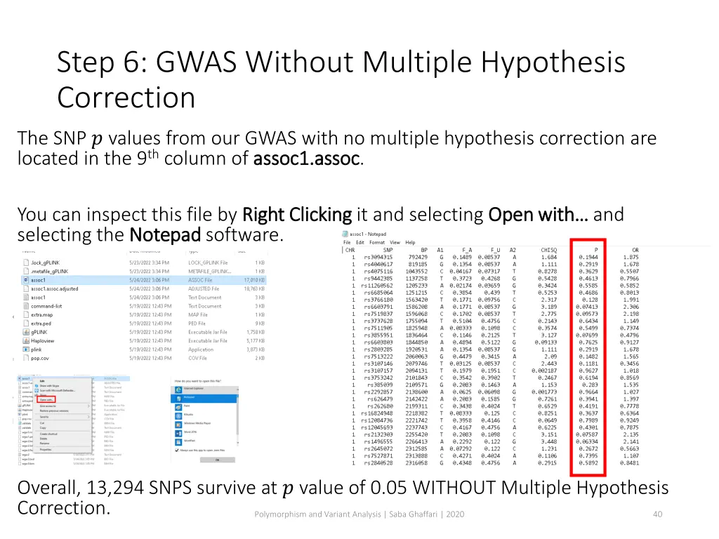 step 6 gwas without multiple hypothesis correction 1