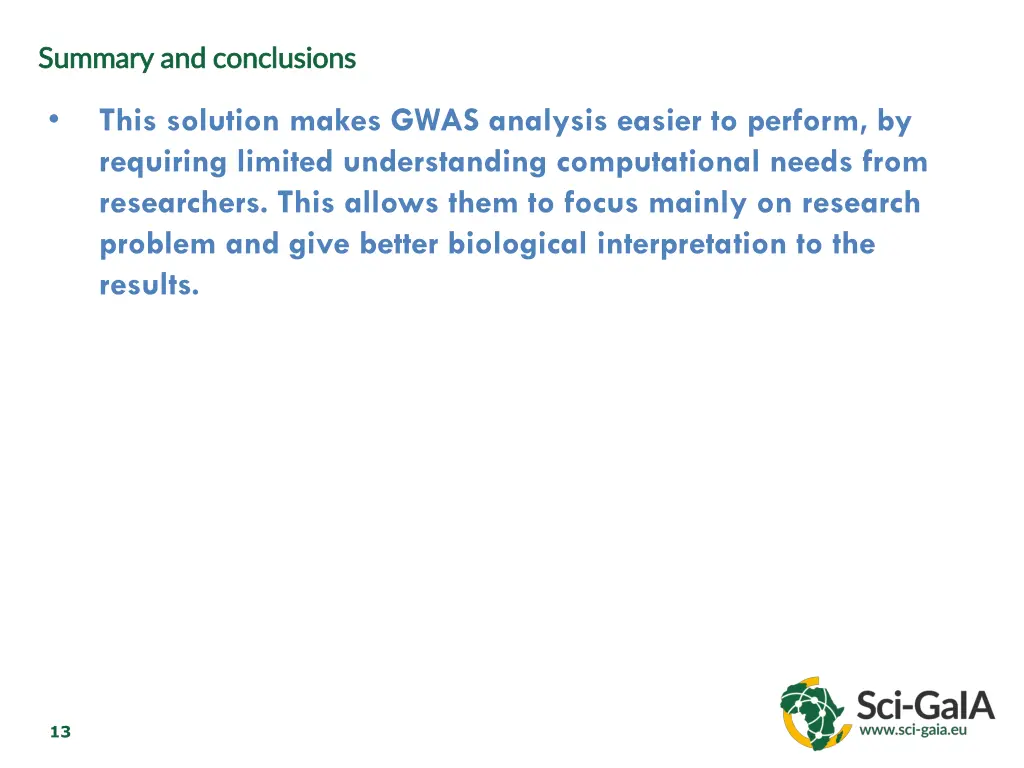 summary and conclusions summary and conclusions