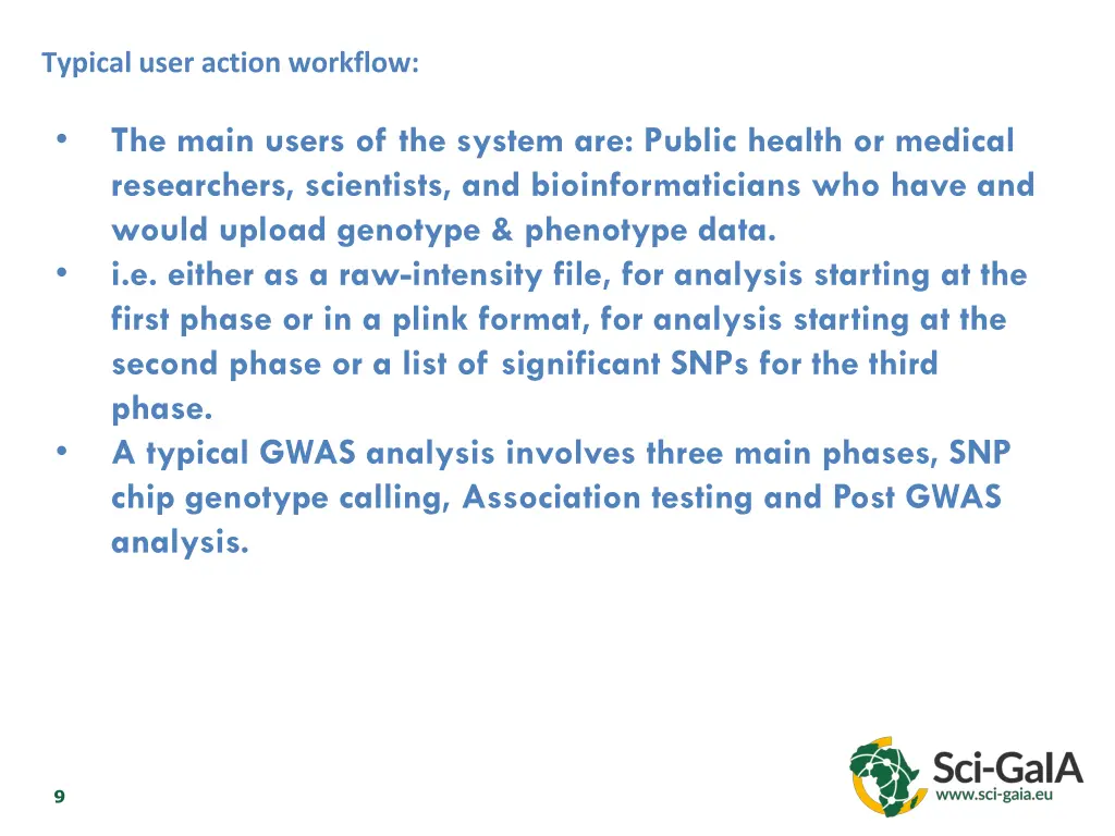 typical user action workflow