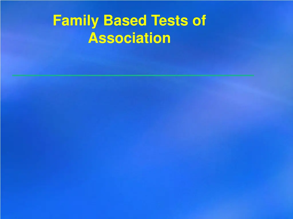 family based tests of association