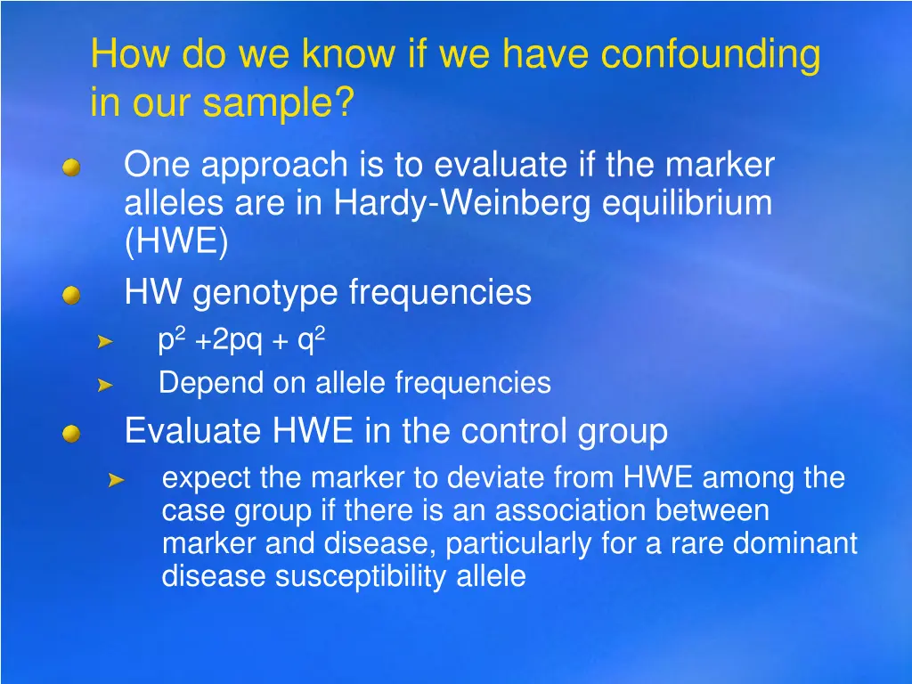 how do we know if we have confounding