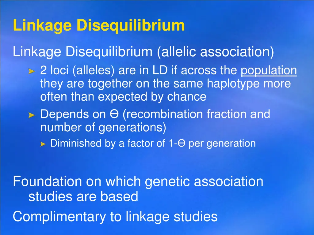 linkage disequilibrium