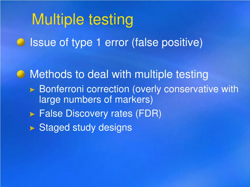 multiple testing