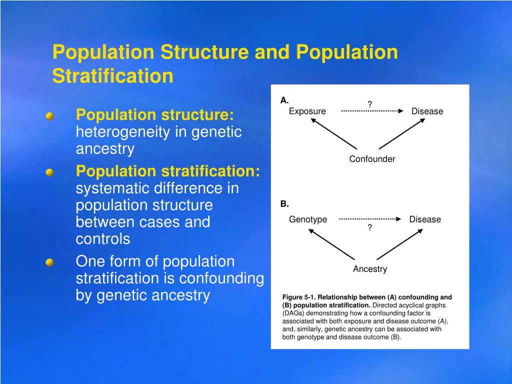 population structure and population stratification