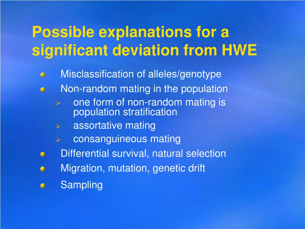 possible explanations for a significant deviation